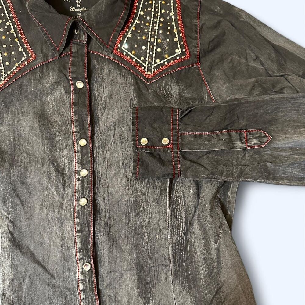 Rock 47 by Wrangler Embellished Western Shirt – Size M - Picture 2 of 6